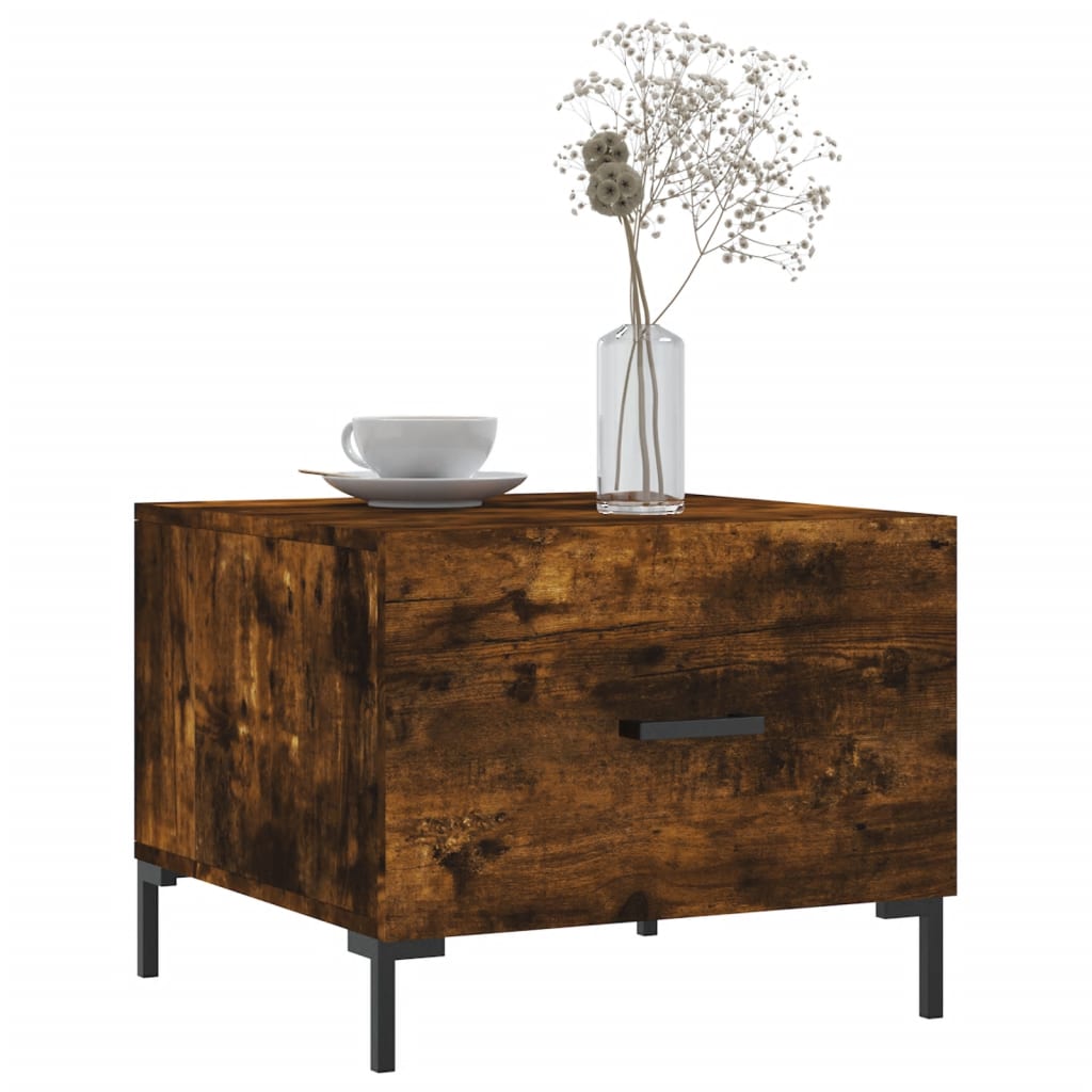 Coffee Tables 2 pcs Smoked Oak 50x50x40 cm Engineered Wood