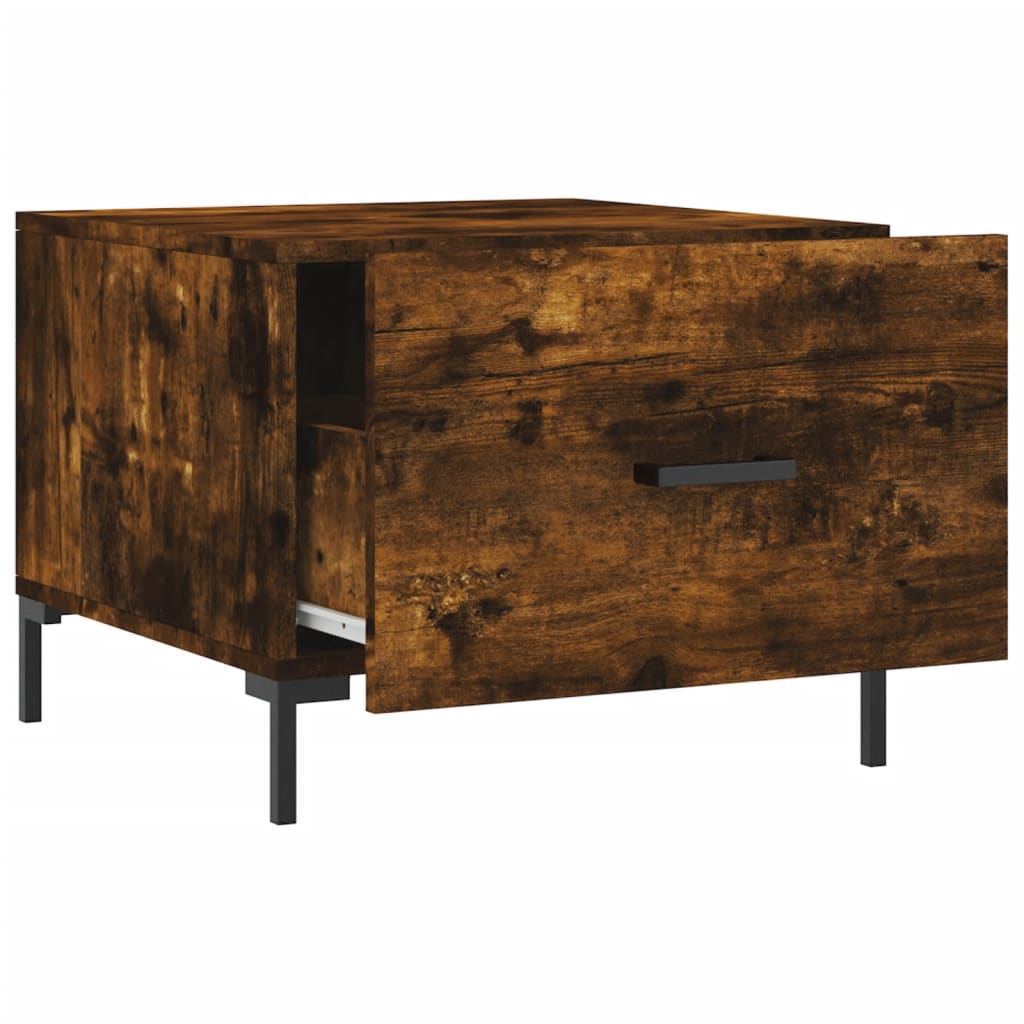 Coffee Tables 2 pcs Smoked Oak 50x50x40 cm Engineered Wood