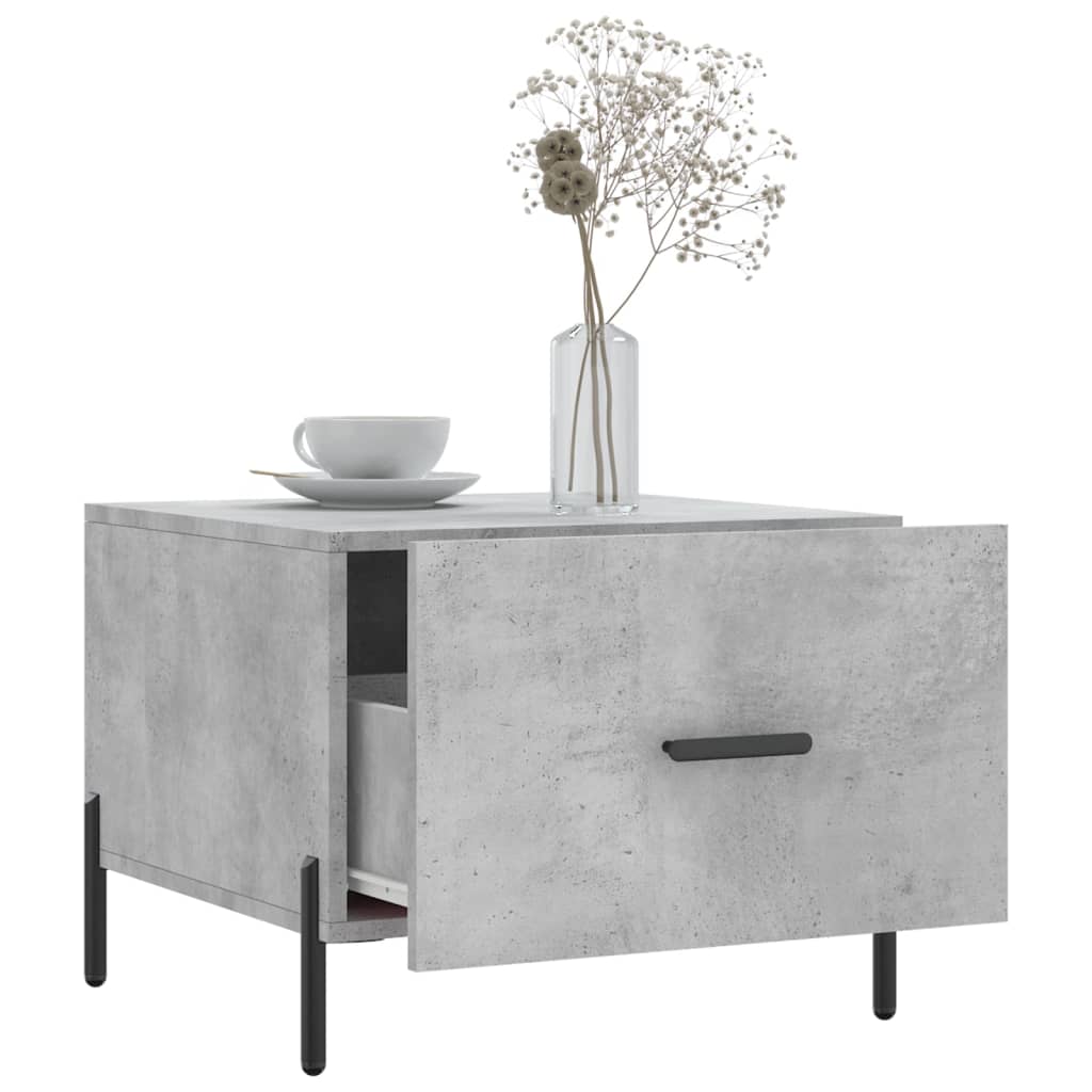 Coffee Tables 2 pcs Concrete Grey 50x50x40 cm Engineered Wood