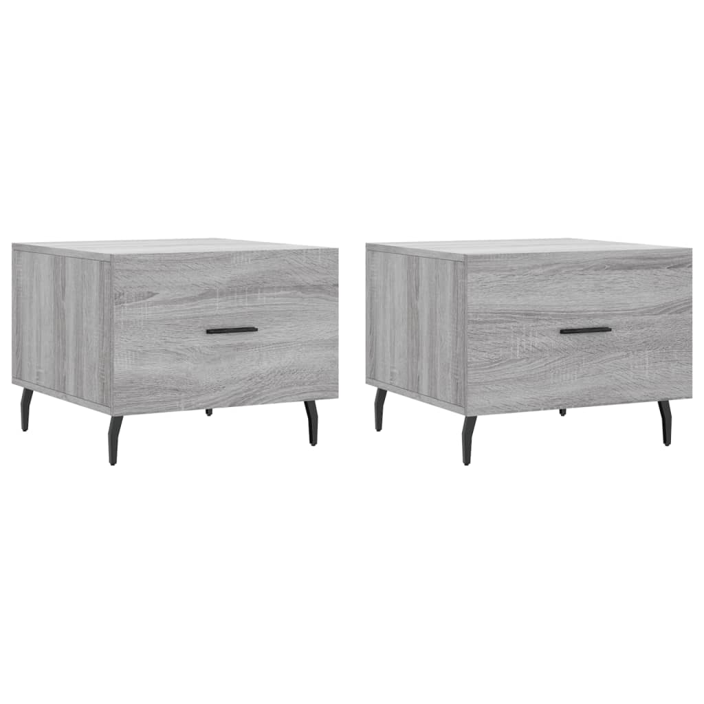 Coffee Tables 2 pcs Grey Sonoma 50x50x40 cm Engineered Wood
