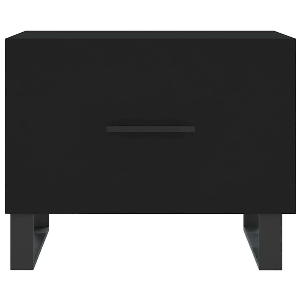 Coffee Tables 2 pcs Black 50x50x40 cm Engineered Wood