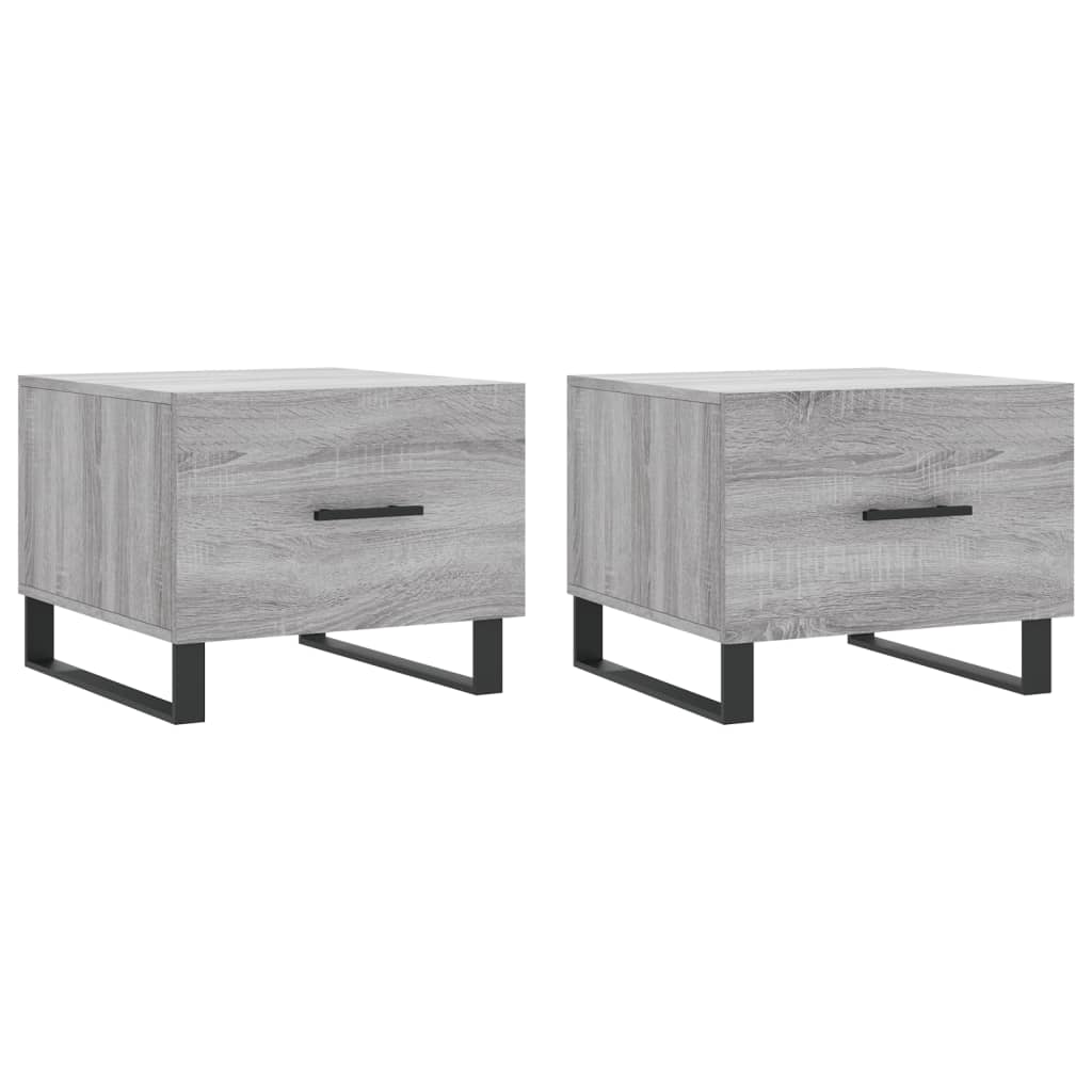 Coffee Tables 2 pcs Grey Sonoma 50x50x40 cm Engineered Wood