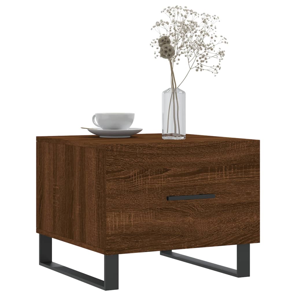Coffee Tables 2 pcs Brown Oak 50x50x40 cm Engineered Wood