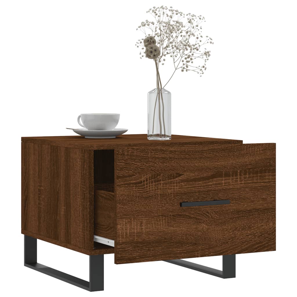 Coffee Tables 2 pcs Brown Oak 50x50x40 cm Engineered Wood
