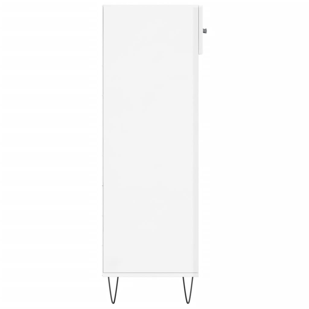 Shoe Cabinet High Gloss White 60x35x105 cm Engineered Wood