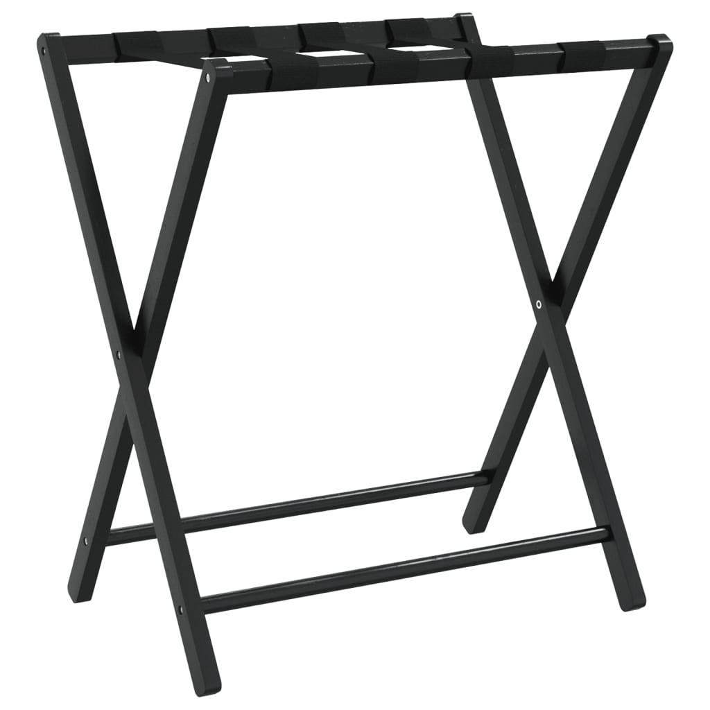 Luggage Rack Black 68.5x38x58 cm Bamboo
