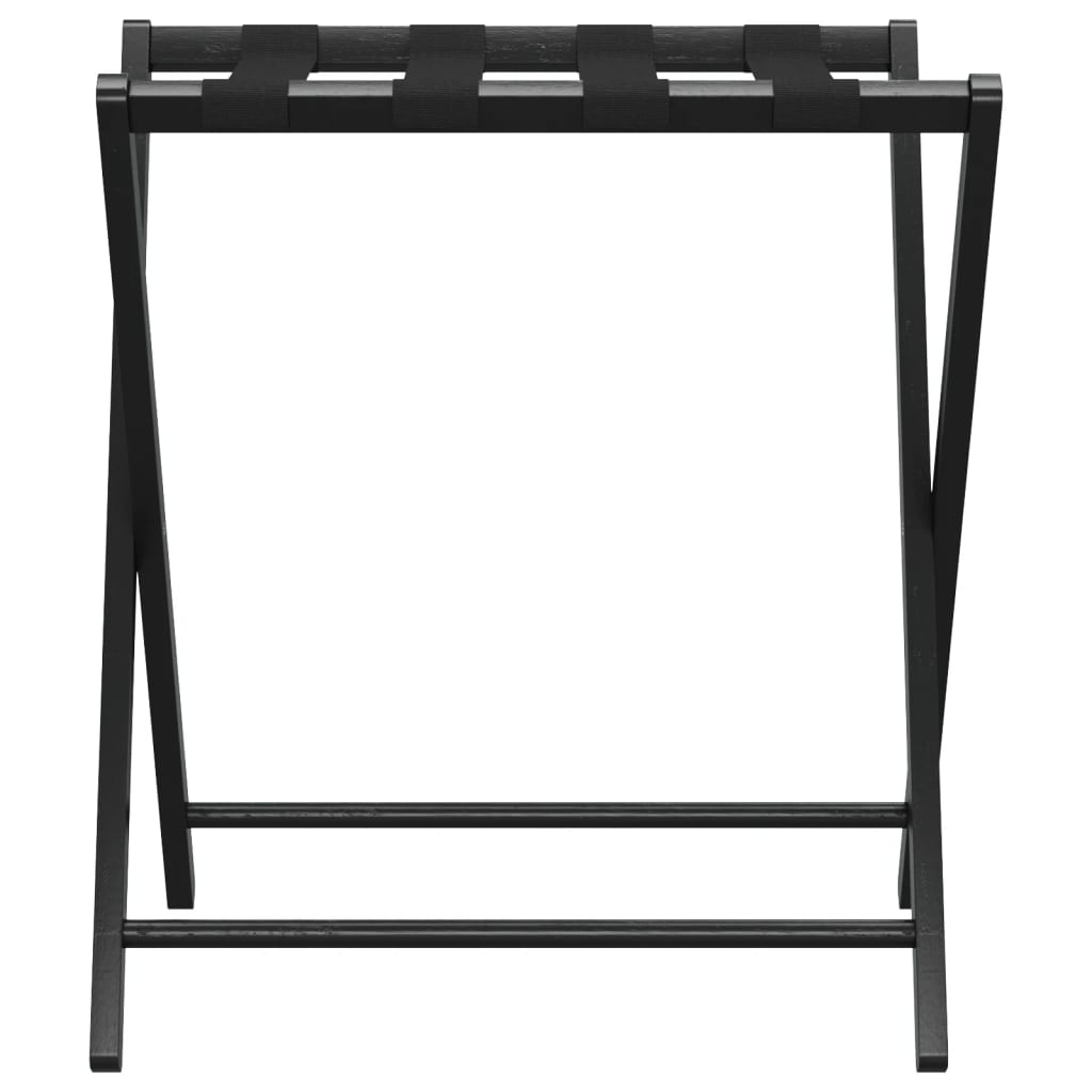 Luggage Rack Black 68.5x38x58 cm Bamboo