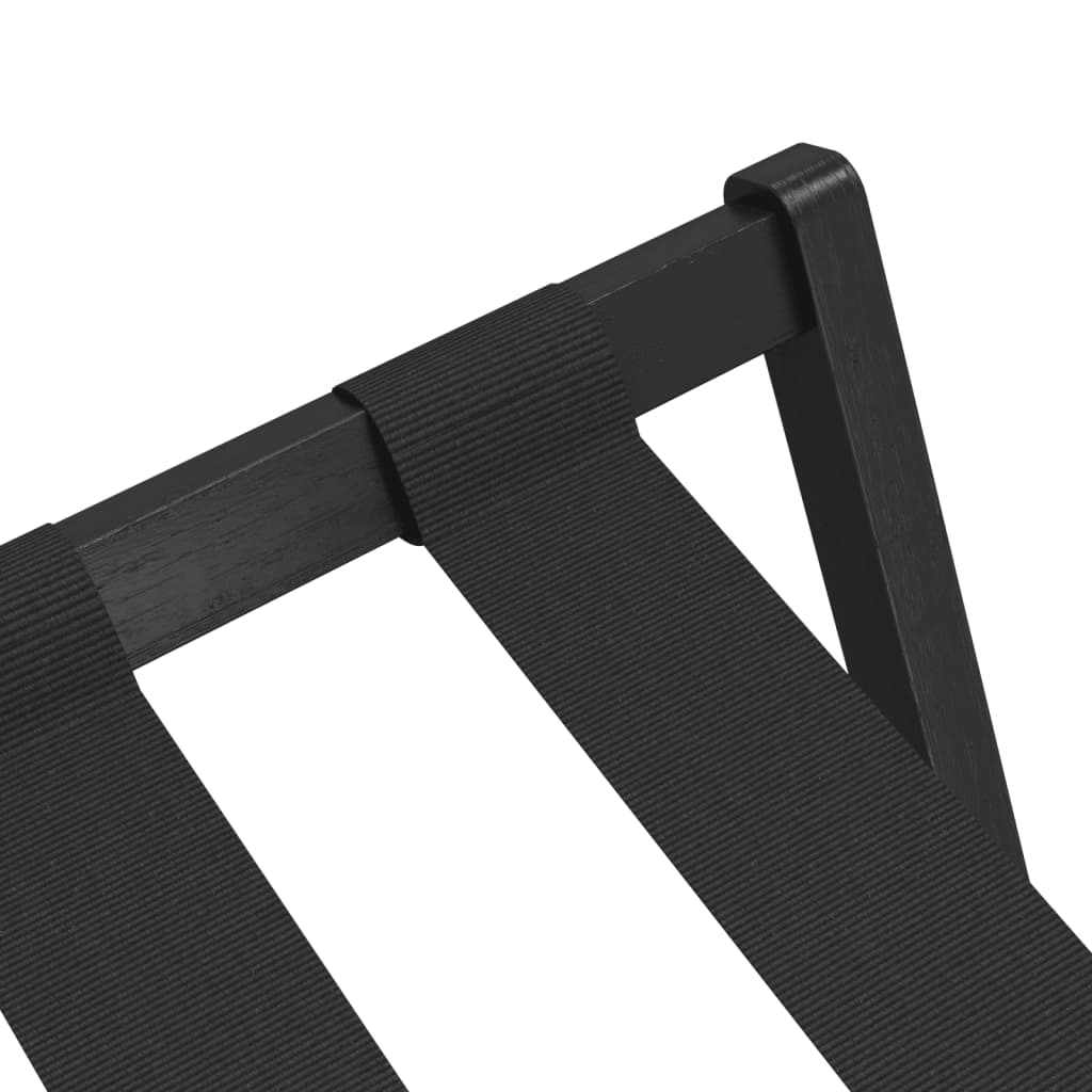 Luggage Rack Black 68.5x38x58 cm Bamboo