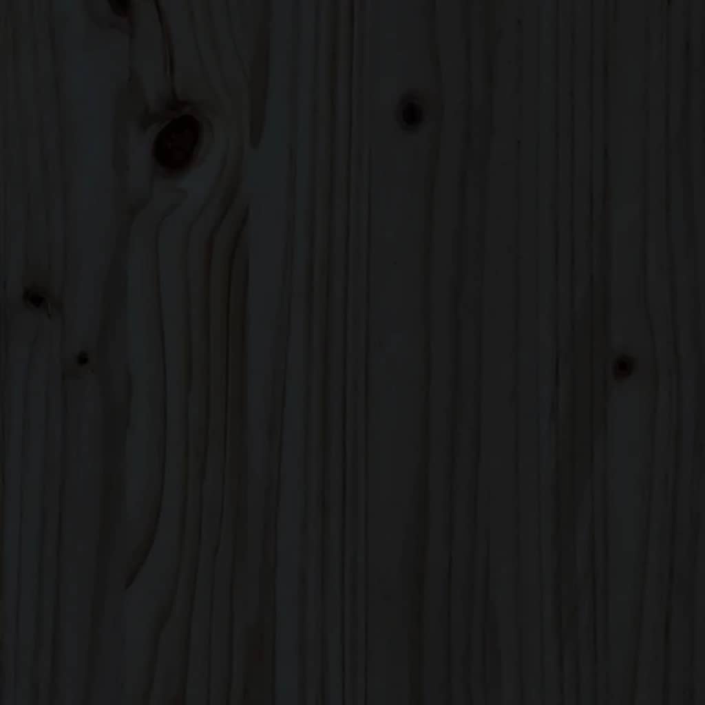 Outdoor Kitchen Doors Black 50x9x82 cm Solid Wood Pine