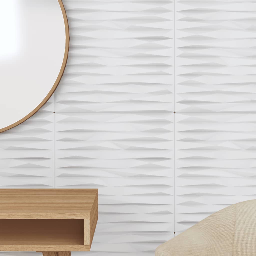 Wall Panels 48 pcs White 50x50 cm XPS 12 m² Stone