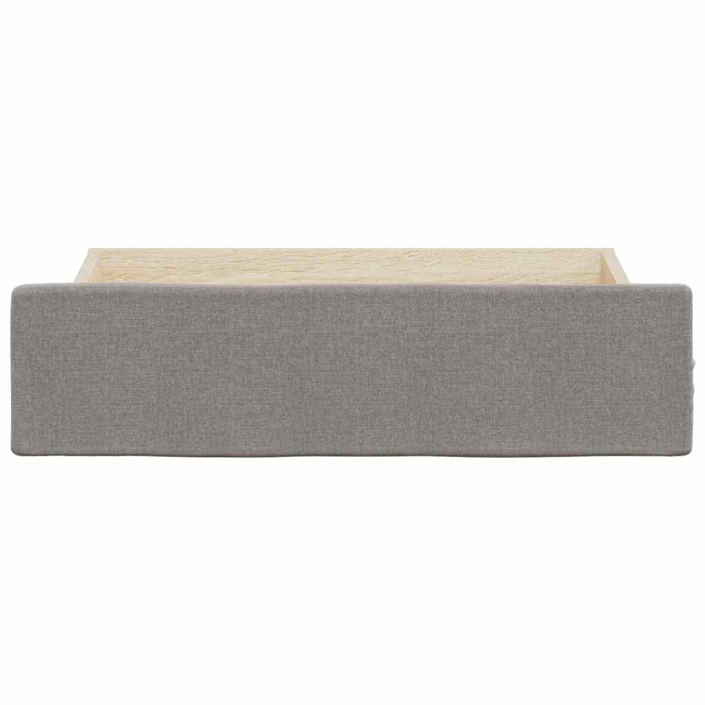 Bed Drawers 2 pcs Taupe Engineered Wood and Fabric