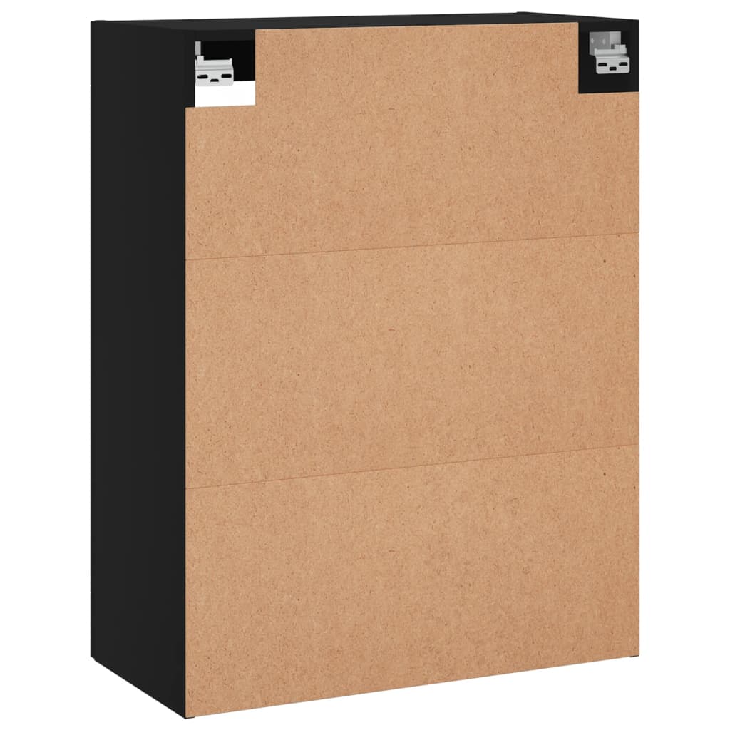 Wall Mounted Cabinet Black 69.5x34x90 cm