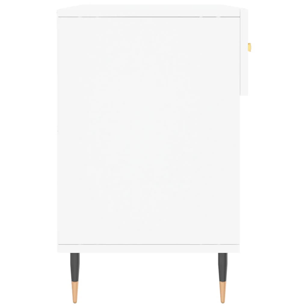 Shoe Bench White 102x35x55 cm Engineered Wood