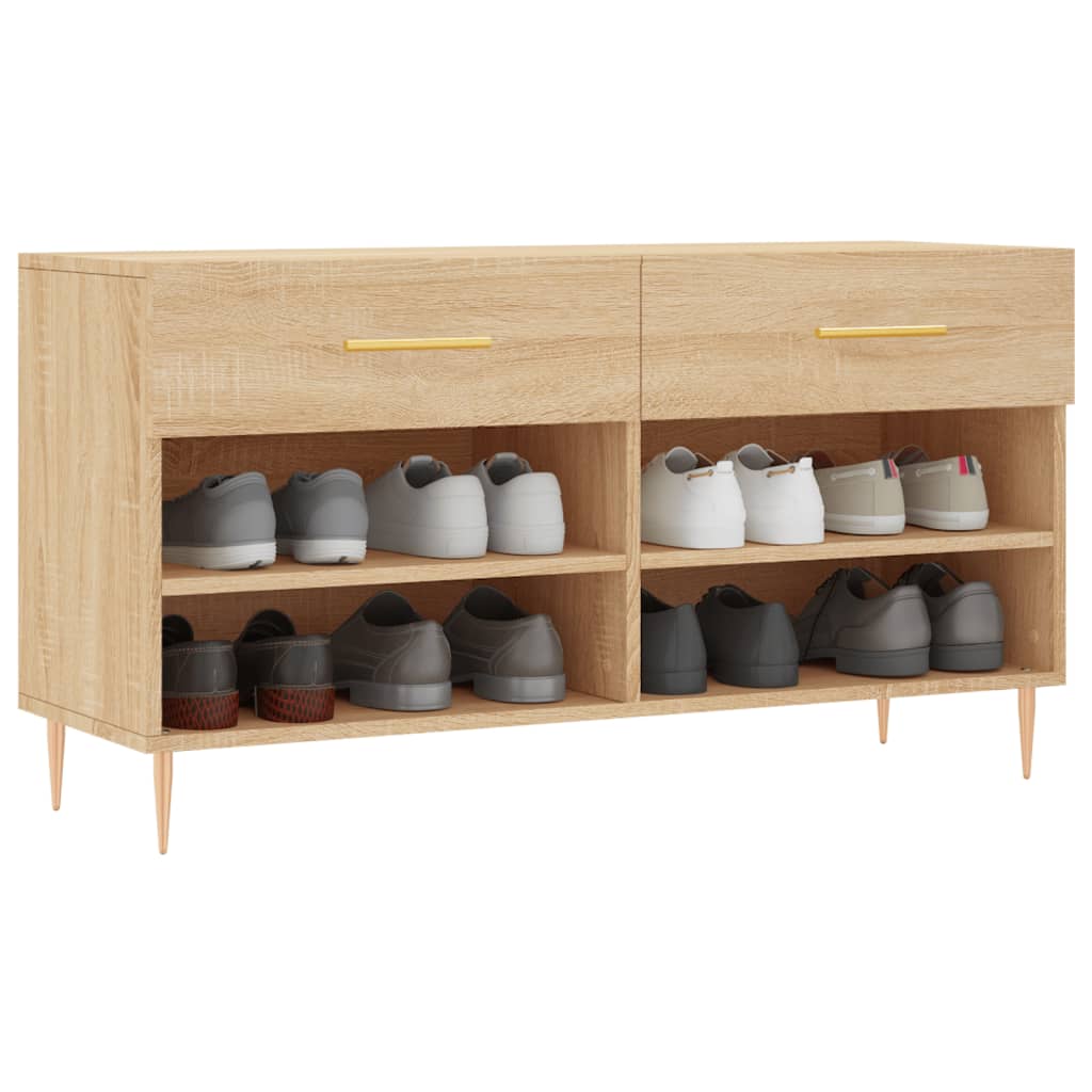 Shoe Bench Sonoma Oak 102x35x55 cm Engineered Wood