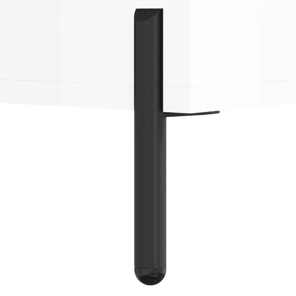 Shoe Bench High Gloss White 102x35x55 cm Engineered Wood
