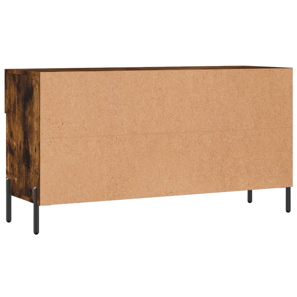 Shoe Bench Smoked Oak 102x35x55 cm Engineered Wood