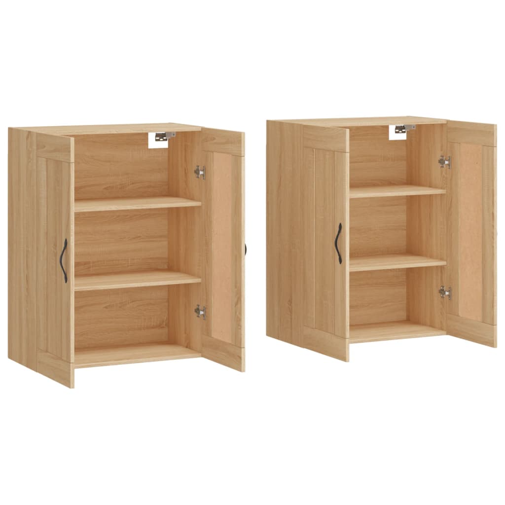 Wall Mounted Cabinets 2 pcs Sonoma Oak Engineered Wood