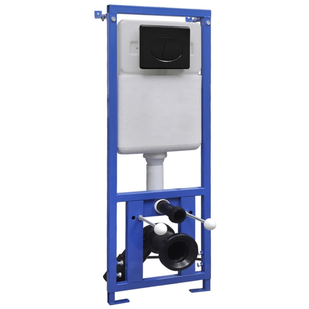 Wall Hung Rimless Toilet with Concealed Cistern Black Ceramic