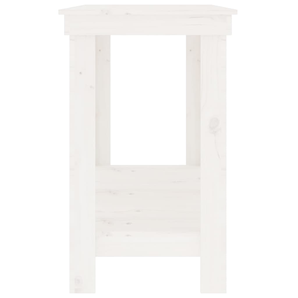 Work Bench White 180x50x80 cm Solid Wood Pine