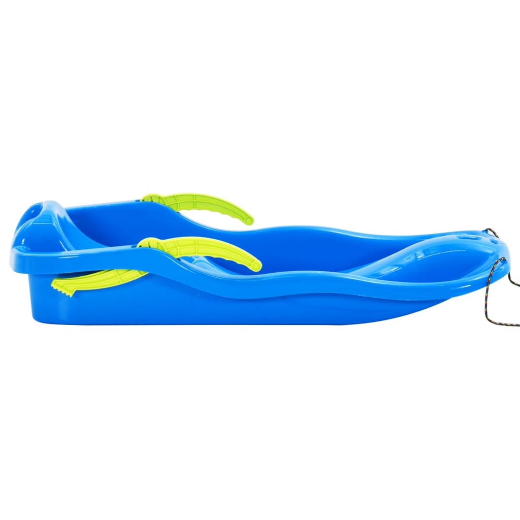 Sledge with Brakes Blue 87x40x18 cm Polypropylene
