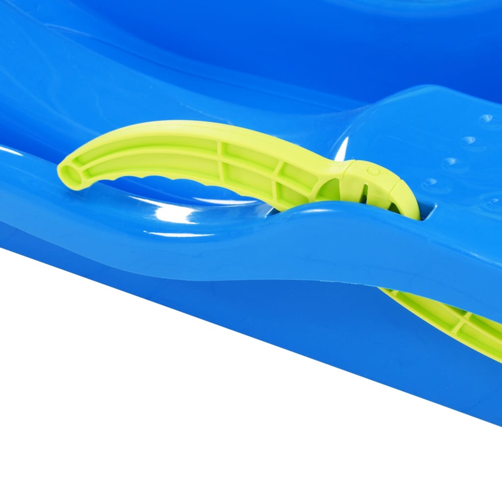 Sledge with Brakes Blue 87x40x18 cm Polypropylene