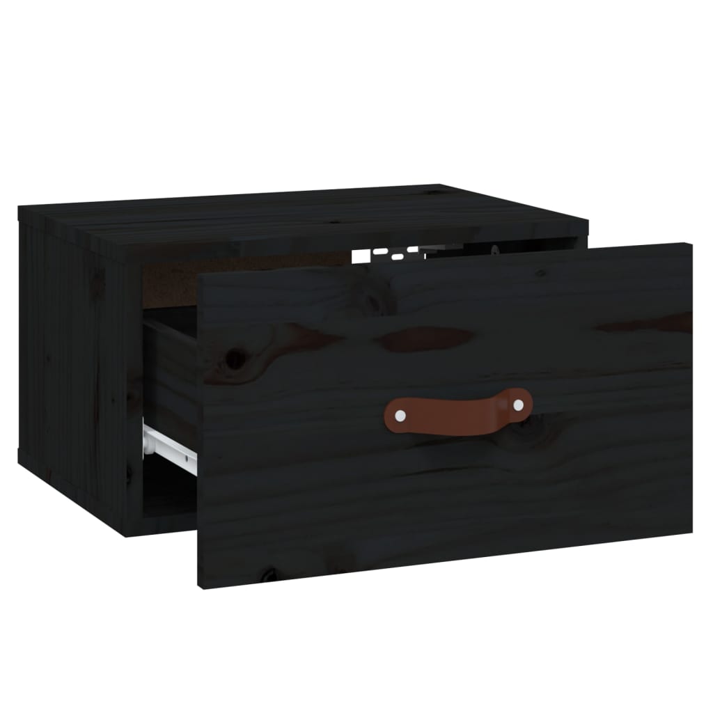 Wall-mounted Bedside Cabinets 2 pcs Black 40x29.5x22 cm