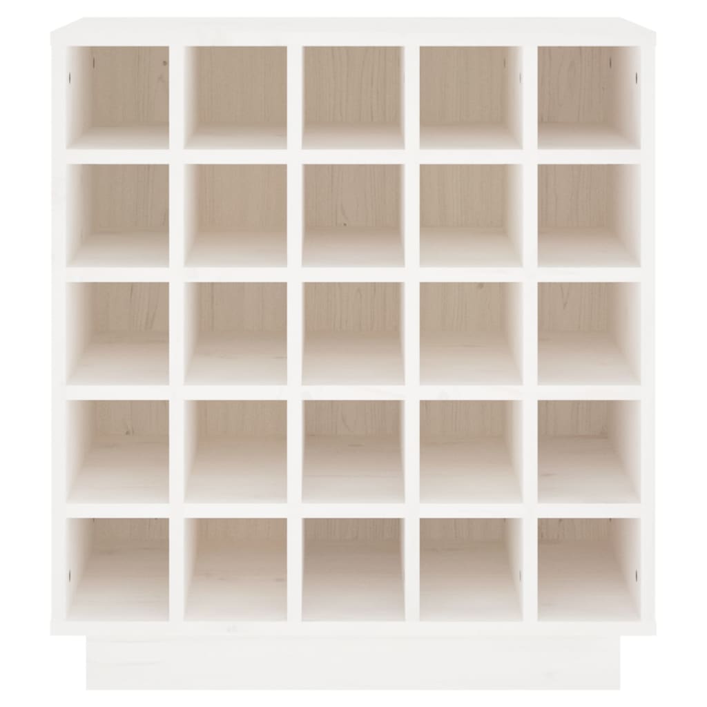 Wine Cabinet White 55.5x34x61 cm Solid Wood Pine