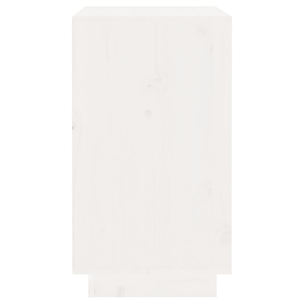 Wine Cabinet White 55.5x34x61 cm Solid Wood Pine