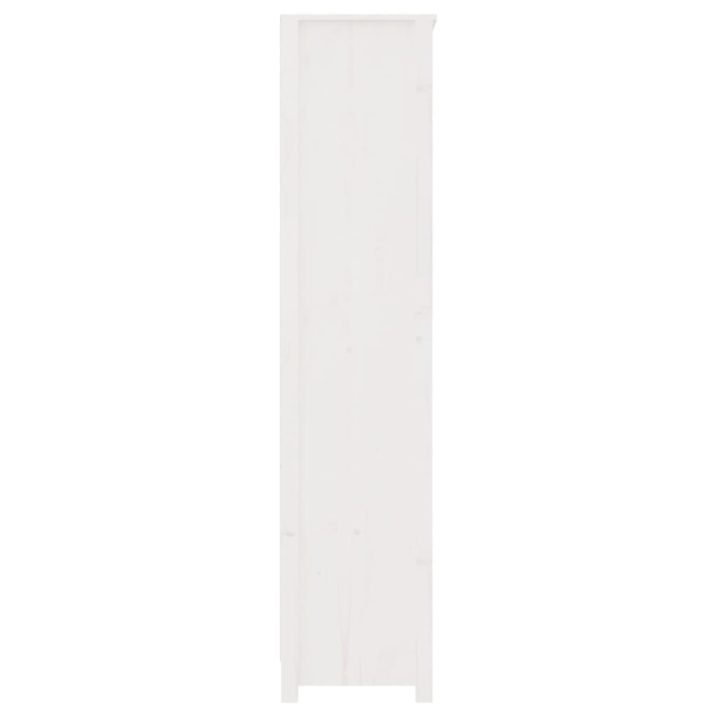 Book Cabinet White 80x35x154 cm Solid Wood Pine