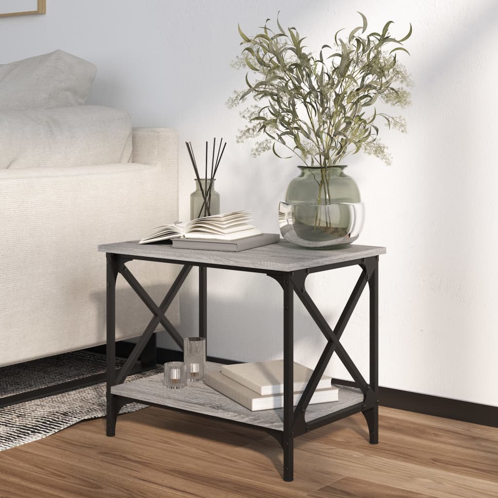 Side Table Grey Sonoma 55x38x45 cm Engineered Wood