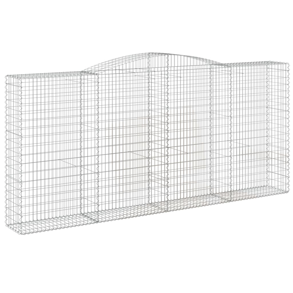 Arched Gabion Baskets 3 pcs 400x50x180/200 cm Galvanised Iron