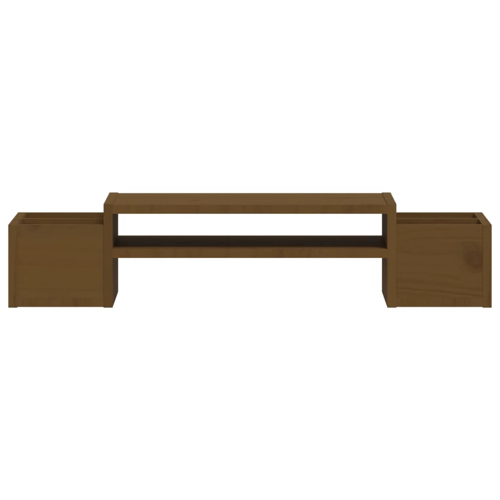 Monitor Stand Honey Brown 70x27.5x15 cm Solid Wood Pine