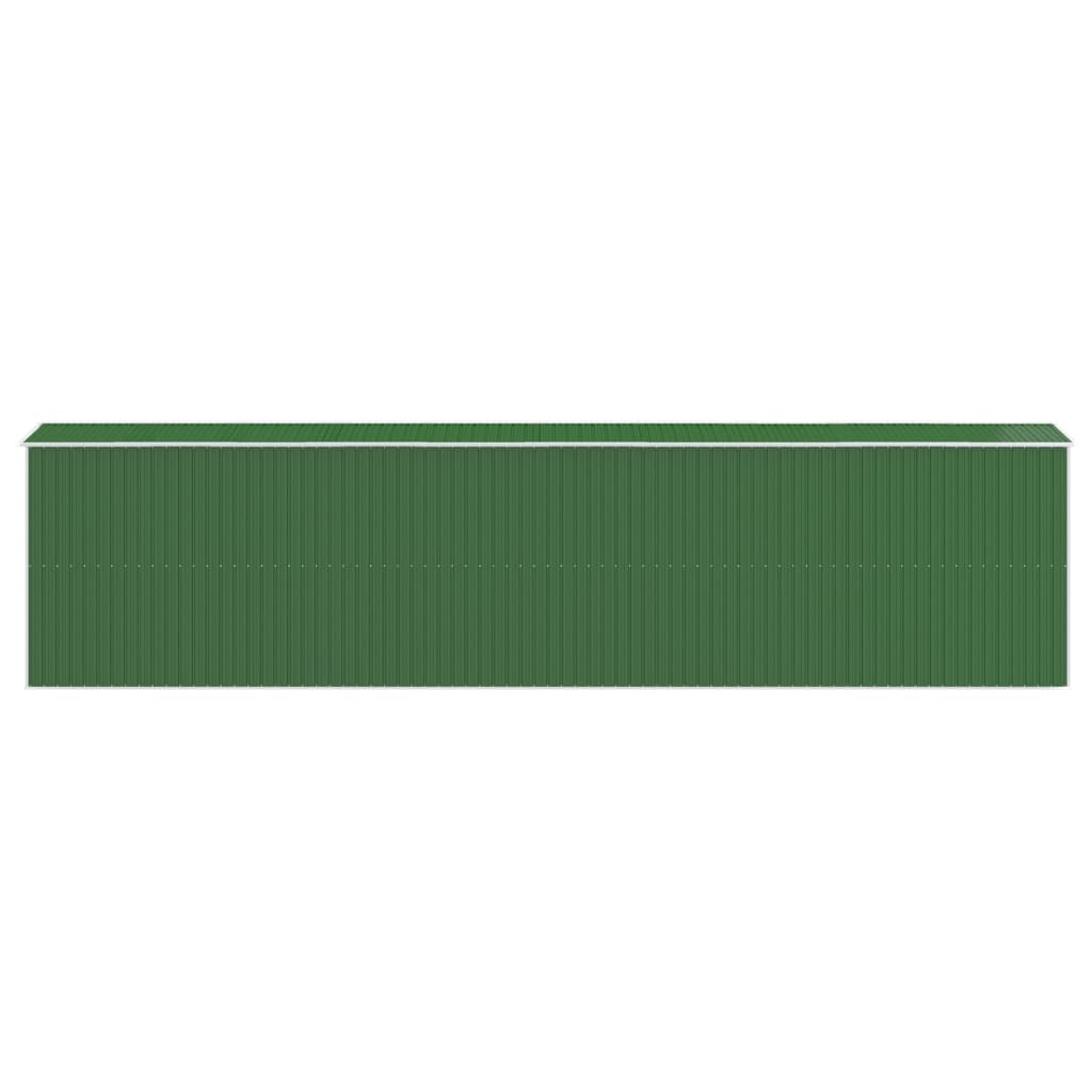 Garden Shed Green 192x855x223 cm Galvanised Steel