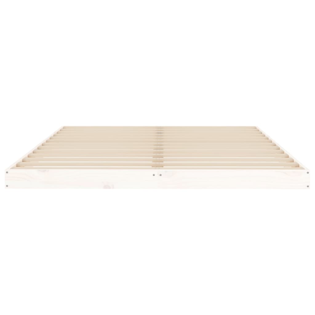 Bed Frame without Mattress White 140x200 cm Solid Wood Pine