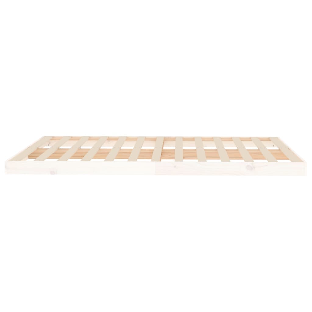 Bed Frame without Mattress White 140x200 cm Solid Wood Pine