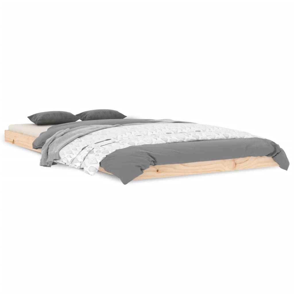 Bed Frame without Mattress 100x200 cm Solid Wood Pine