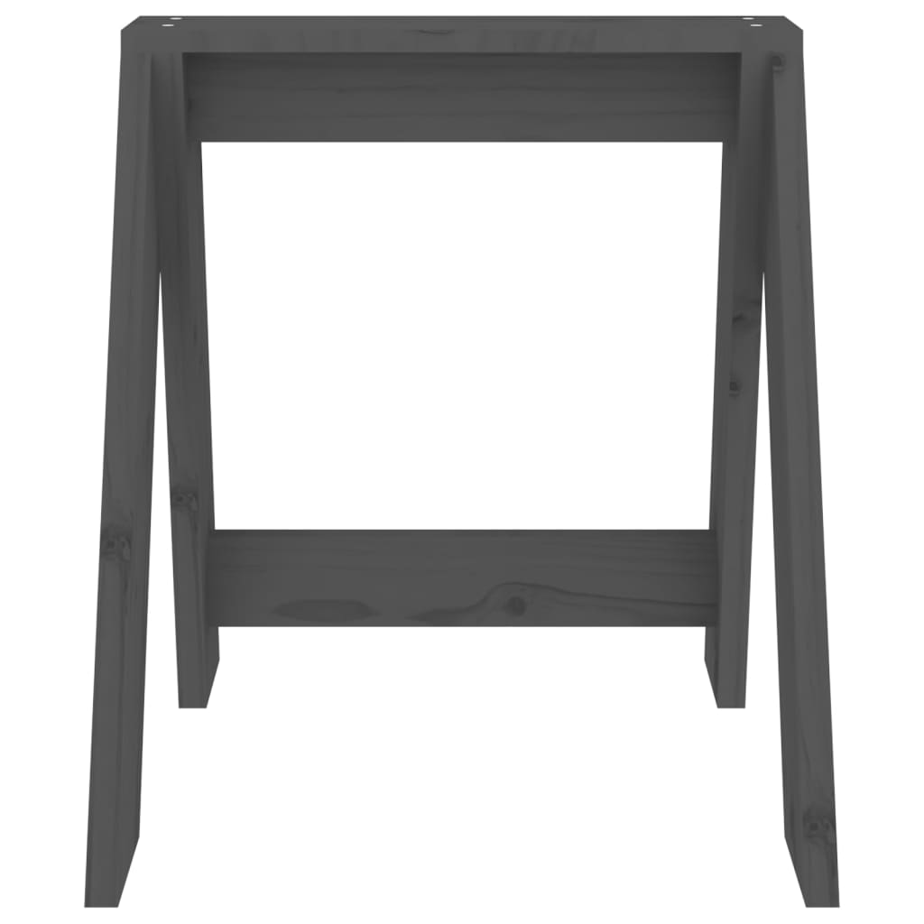 Stools 2 pcs Grey 40x40x45 cm Solid Wood Pine