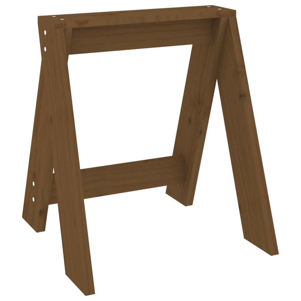 Stools 2 pcs Honey Brown 40x40x45 cm Solid Wood Pine