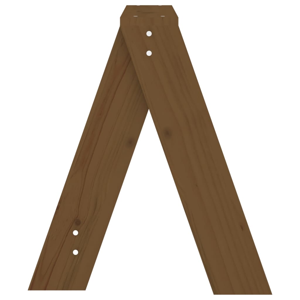 Stools 2 pcs Honey Brown 40x40x45 cm Solid Wood Pine