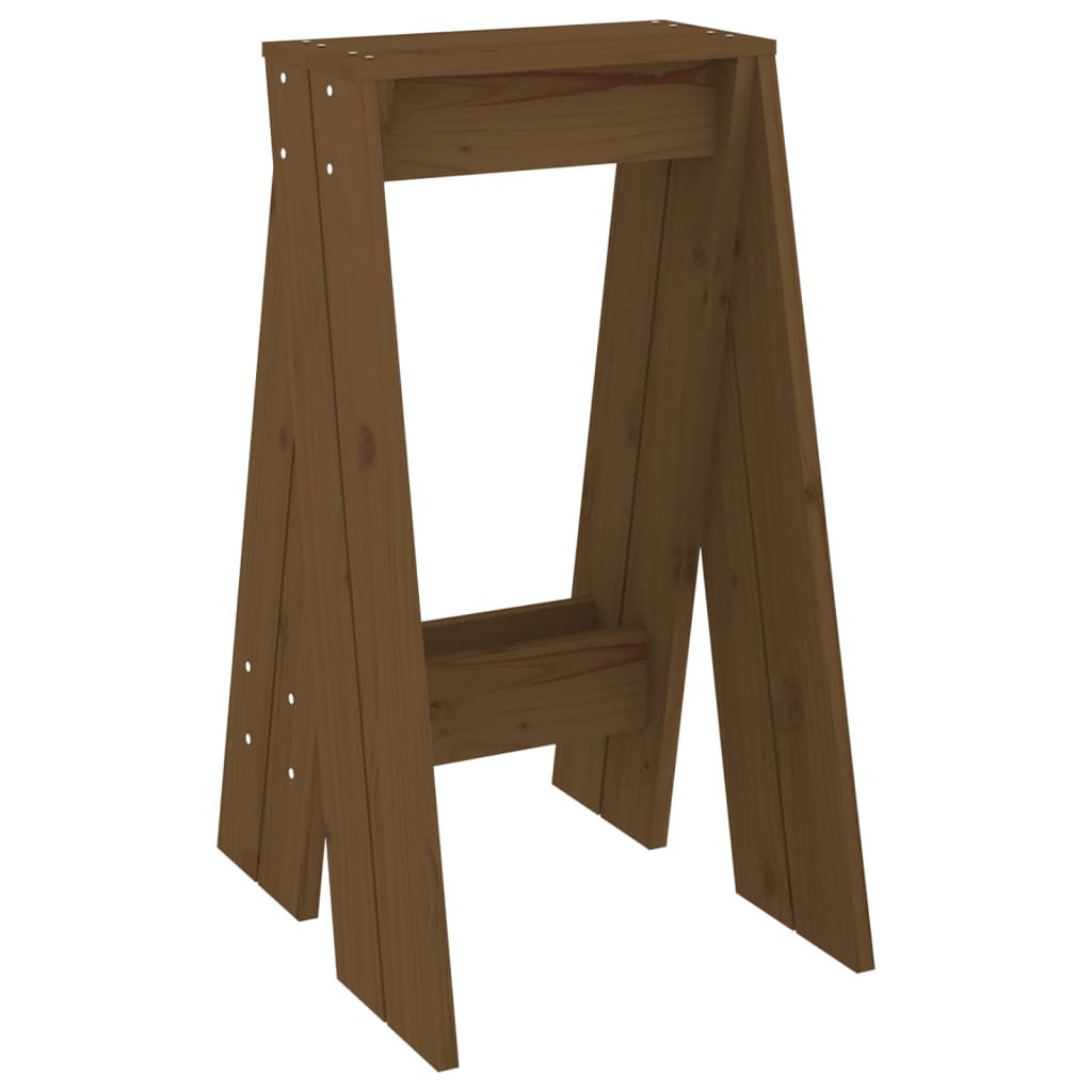Stools 2 pcs Honey Brown 40x40x75 cm Solid Wood Pine