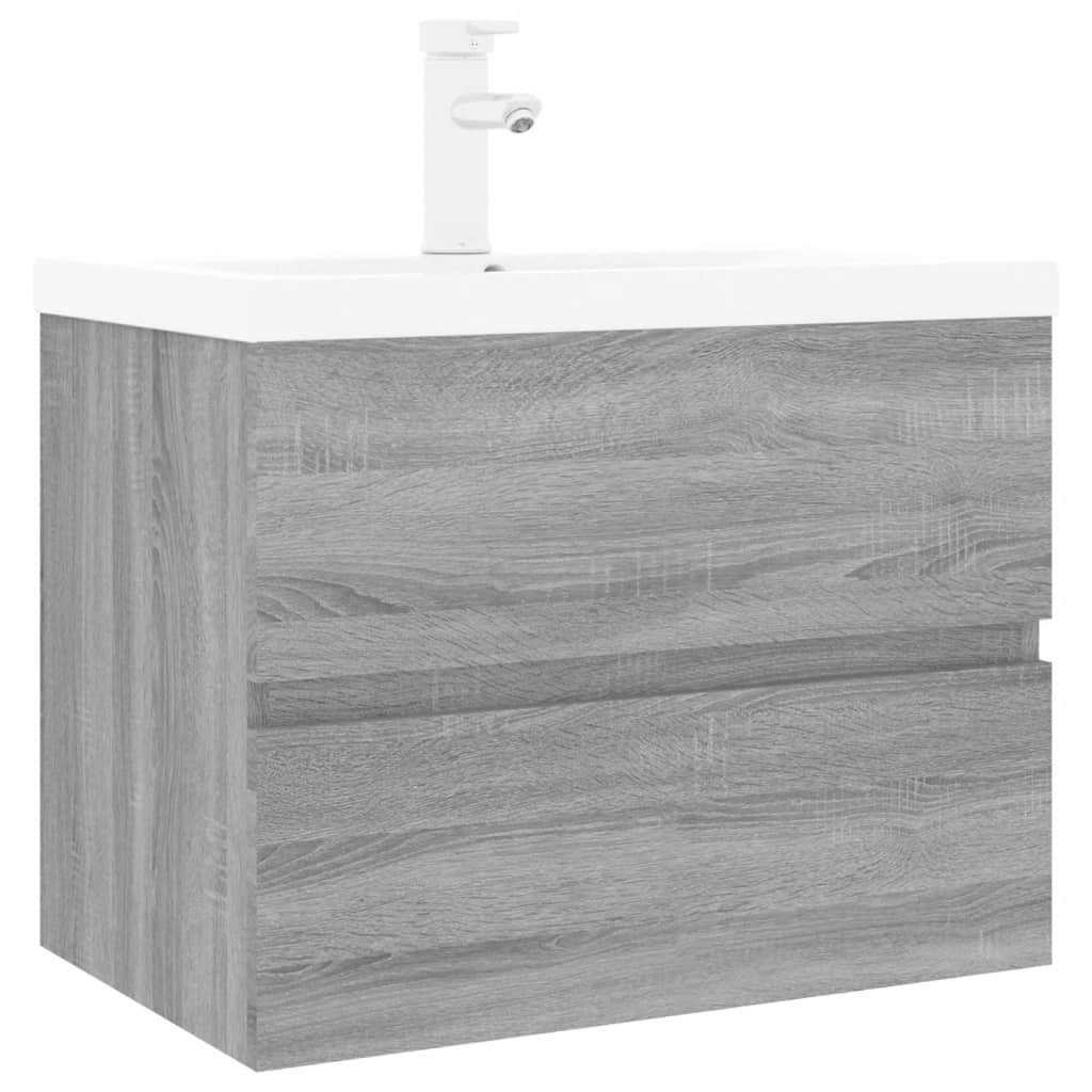 Sink Cabinet with Built-in Basin Grey Sonoma Engineered Wood