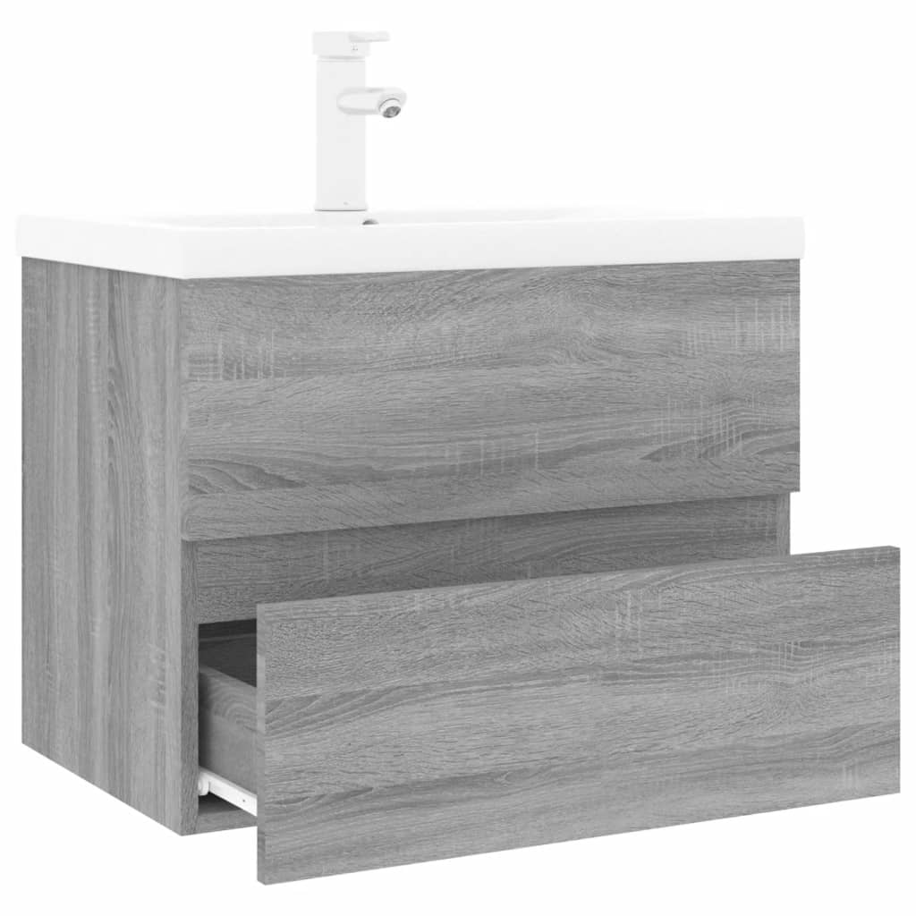 Sink Cabinet with Built-in Basin Grey Sonoma Engineered Wood