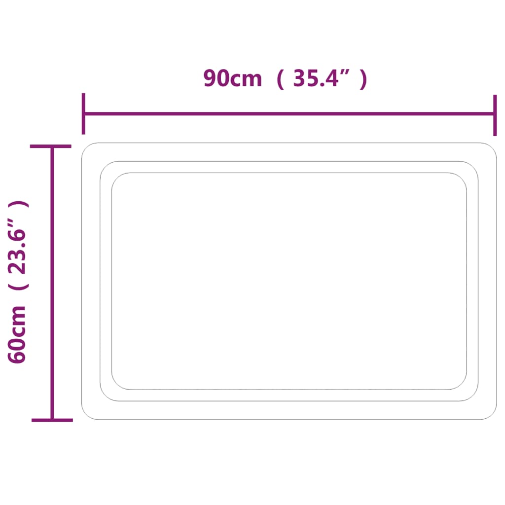 LED Bathroom Mirror 60x90 cm