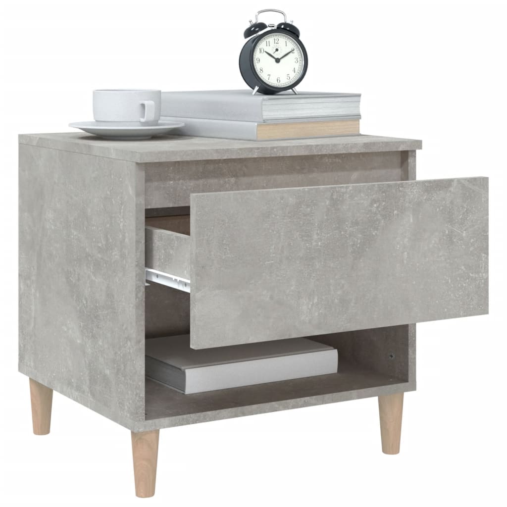 Bedside Tables 2 pcs Concrete Grey 50x46x50 Engineered Wood