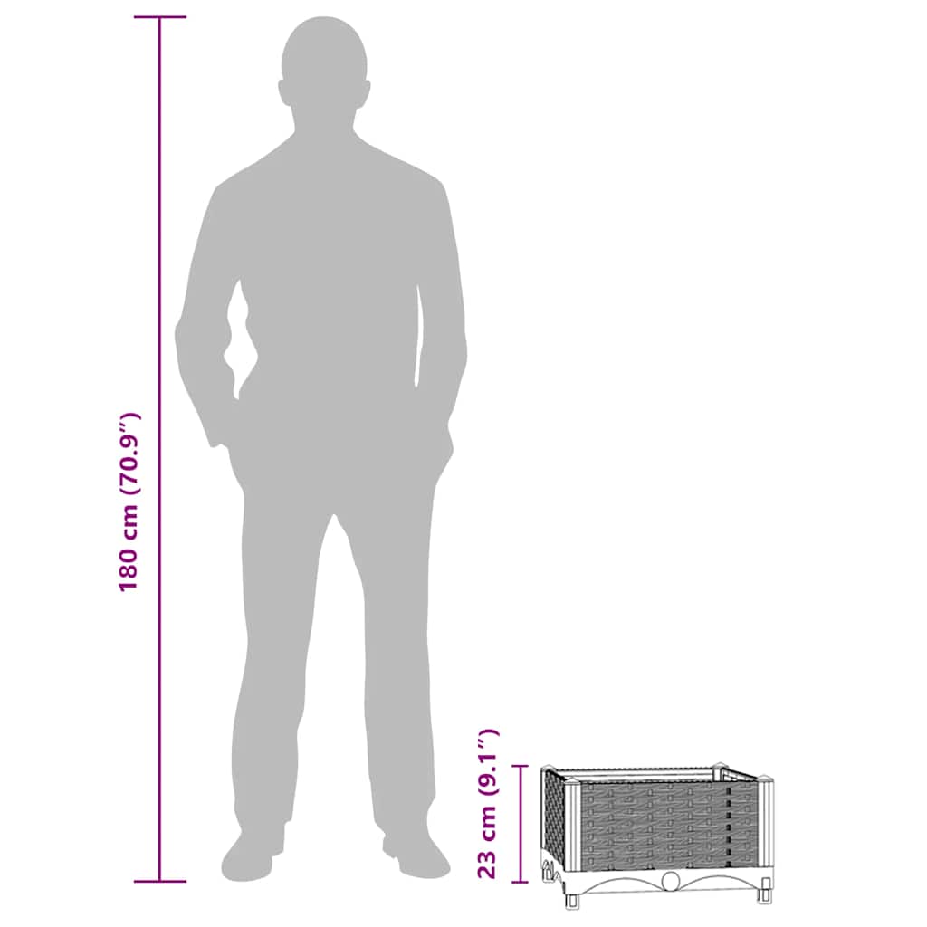 Raised Bed 40x40x23 cm Polypropylene