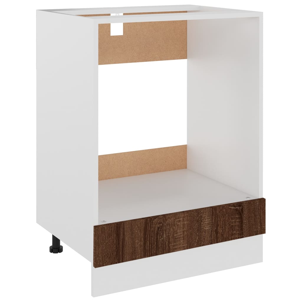 Oven Cabinet Lyon Brown Oak 60x46x81.5 cm Engineered Wood