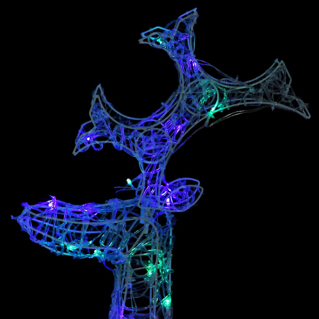 Reindeer Christmas Decorations 3 pcs 60x16x100 cm Acrylic