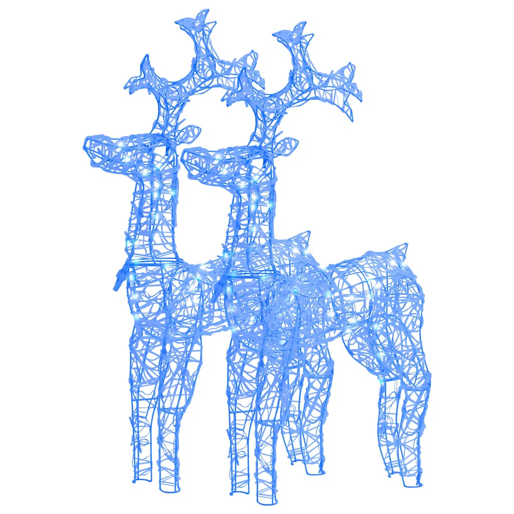 Reindeer Christmas Decorations 2 pcs 60x16x100 cm Acrylic