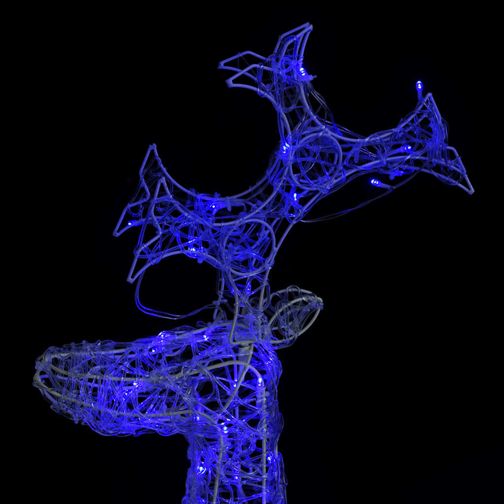 Reindeer Christmas Decorations 3 pcs 60x16x100 cm Acrylic