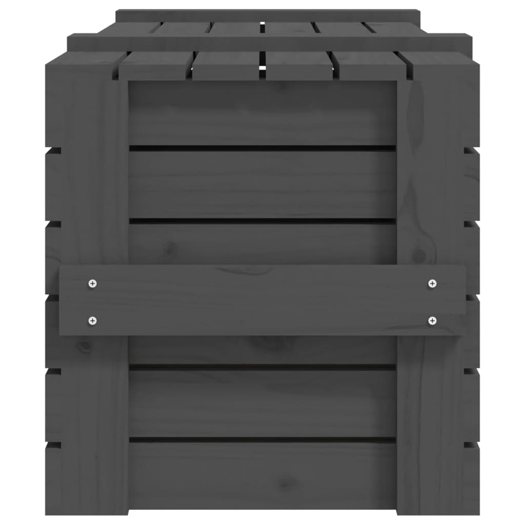 Storage Box Grey 91x40.5x42 cm Solid Wood Pine